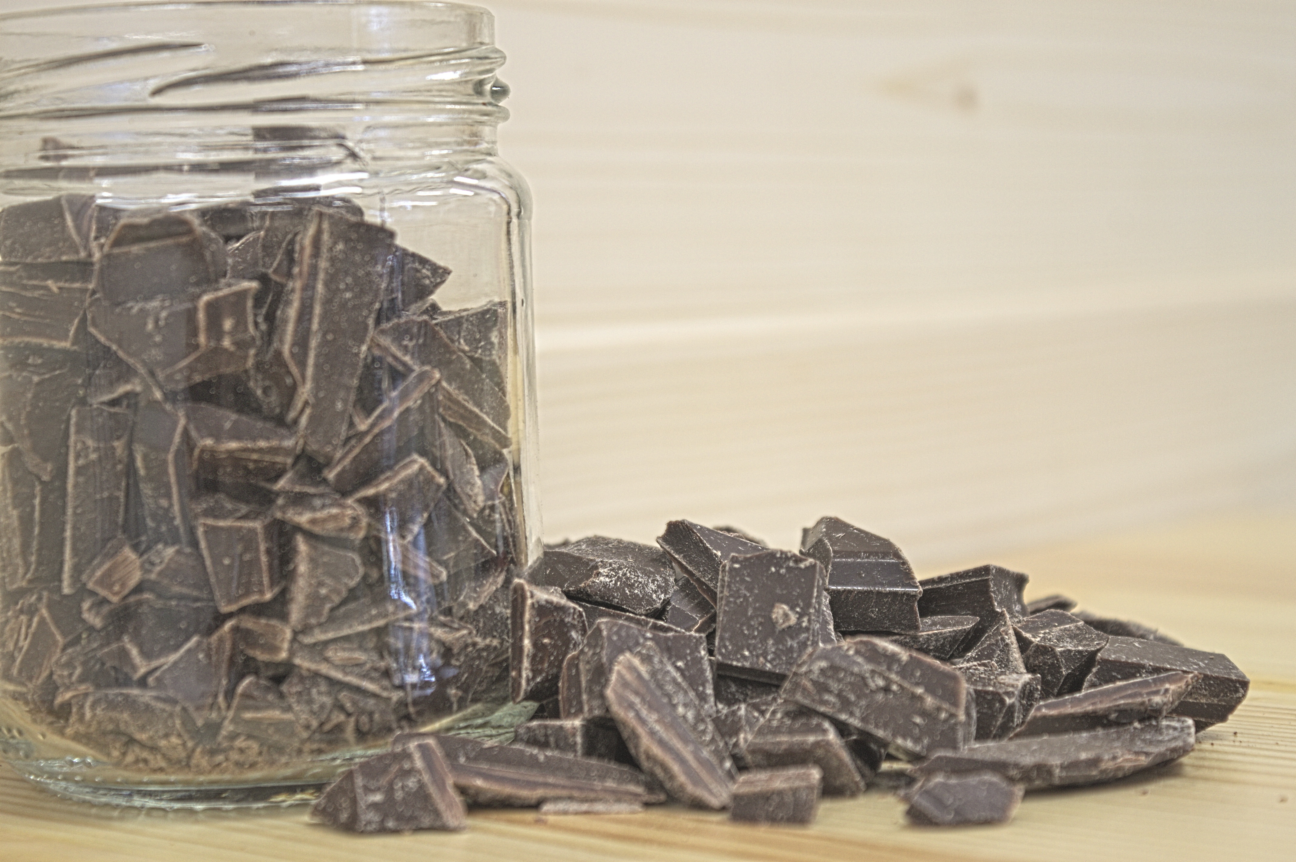 Schokolade in Glas